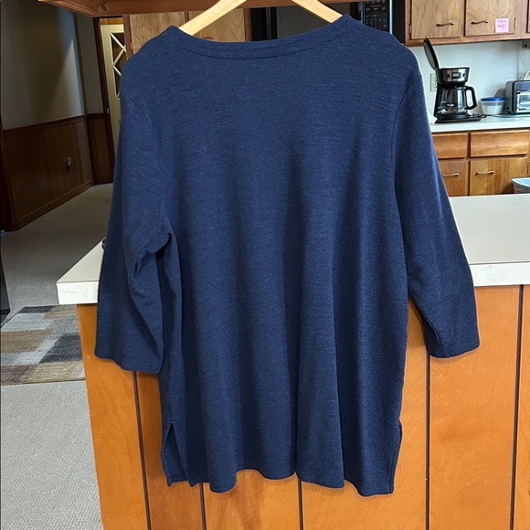 Pure Jill J. Jill‎ Heather Blue Cotton Bib Tunic XL 3/4 Sleeve Comfortcore
Z - Picture 4 of 13